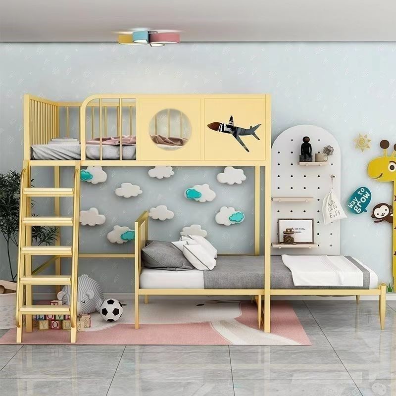 铁艺儿童高架床上下铺公寓多功能双层上下床家用卡通款双人铁床架,住宅家具,高架床/高拼床,淘宝优惠券,粉丝福利购,淘宝优惠卷