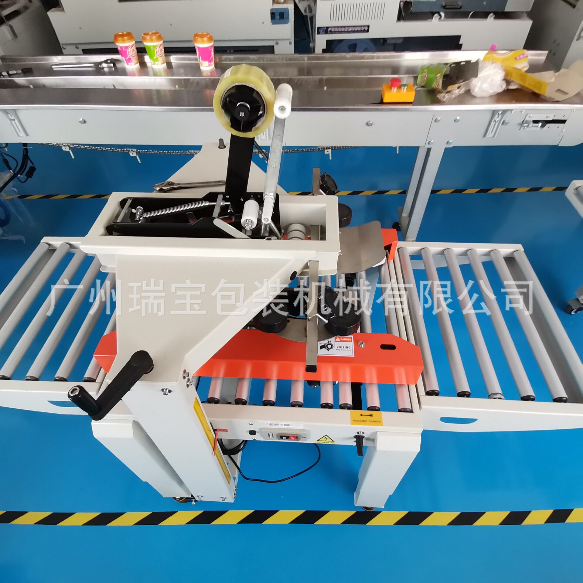 FXJ-6050型自动胶带封箱机 纸箱胶带封口机 纸箱封口机 打包机图片