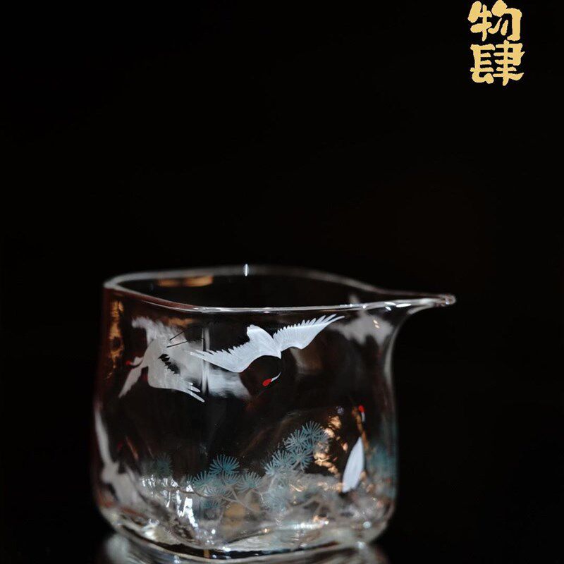 物公 手绘玻璃公杯耐热玻璃肆道杯分茶器号海小茶家用