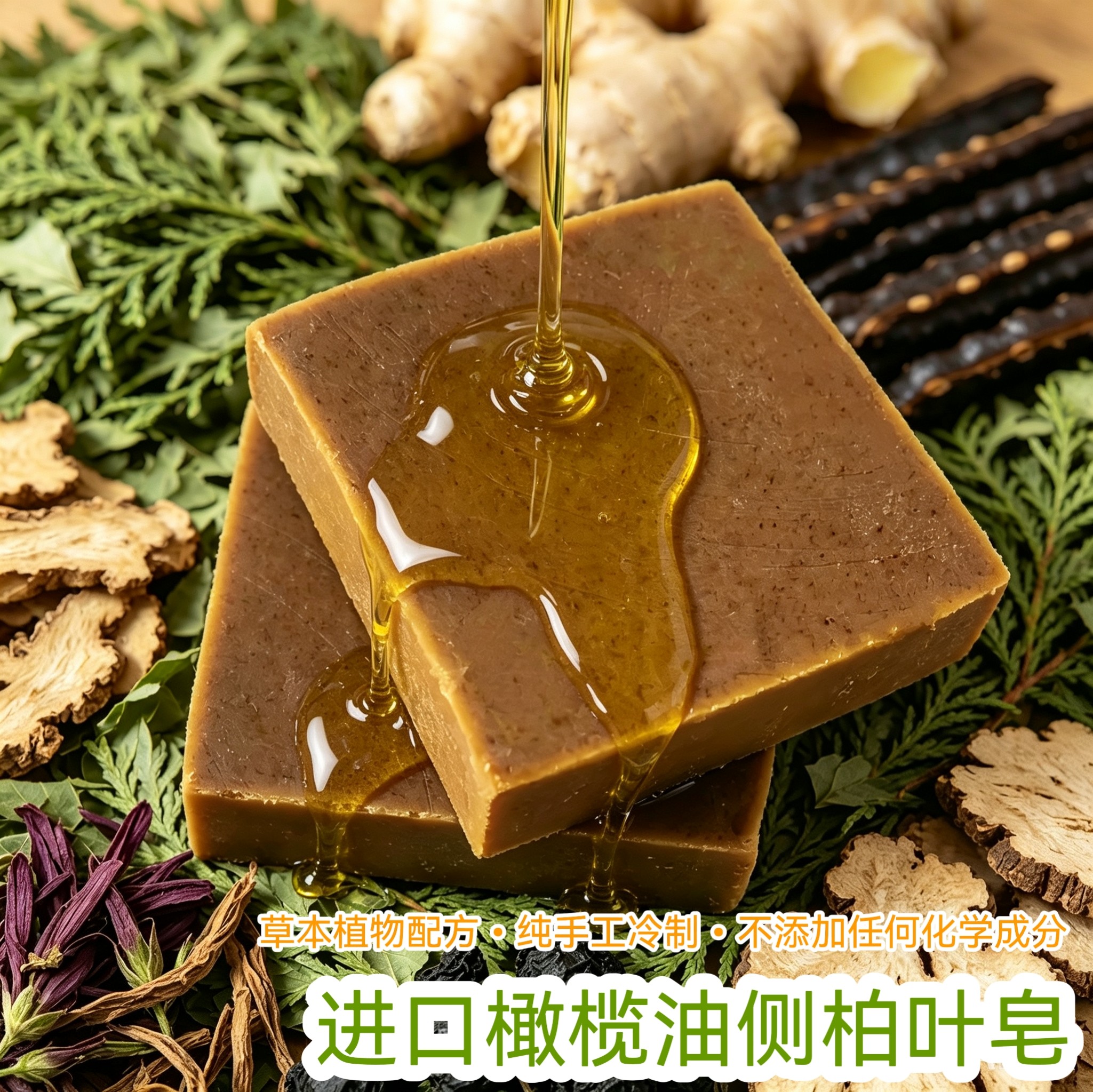 侧柏叶洗发皂买3送1发4块