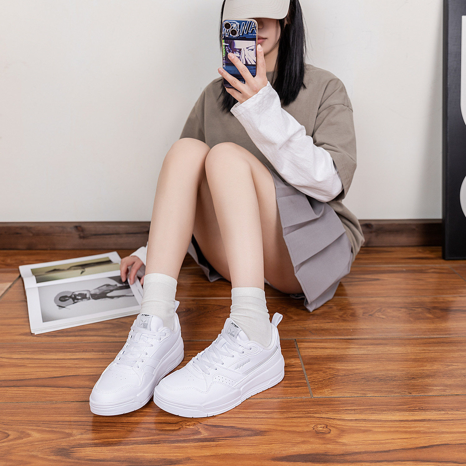 XTEP/特步官方旗舰女子简约时尚低帮板鞋透气耐磨小白鞋休闲鞋,运动鞋new,板鞋,淘宝优惠券,粉丝福利购,淘宝优惠卷