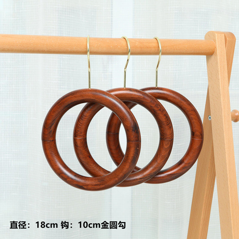 服装店木S钩牛仔裤围巾丝巾架带木质衣架
