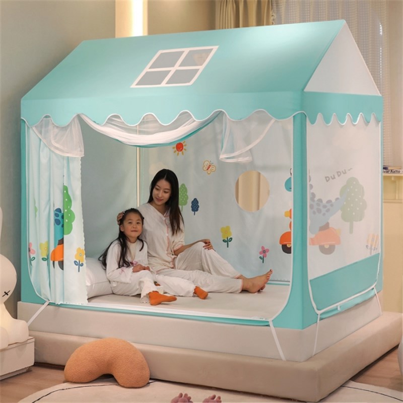 别铺 树屋蚊帐新款防摔小房子带屋顶卧室家用1.5米1m8床帘1.8