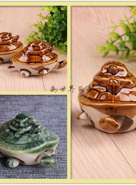 摇头件瓷家龟小神龟鱼缸装饰乌居动物摆陶儿童礼物