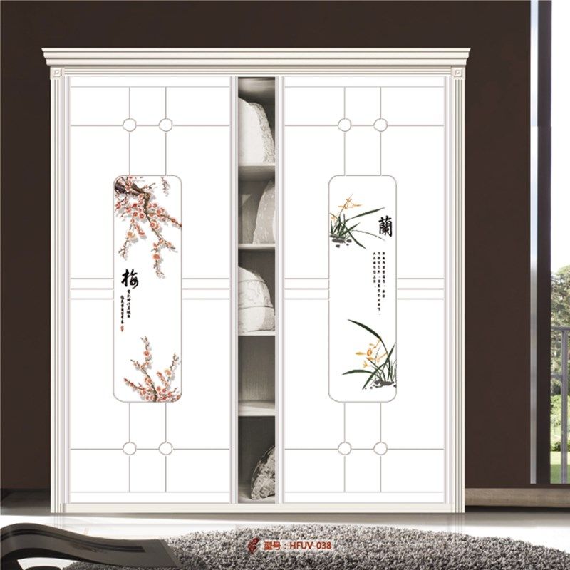 衣柜门定做 衣橱推拉门定制壁橱滑门 彩绘雕刻木门 衣柜移门定做