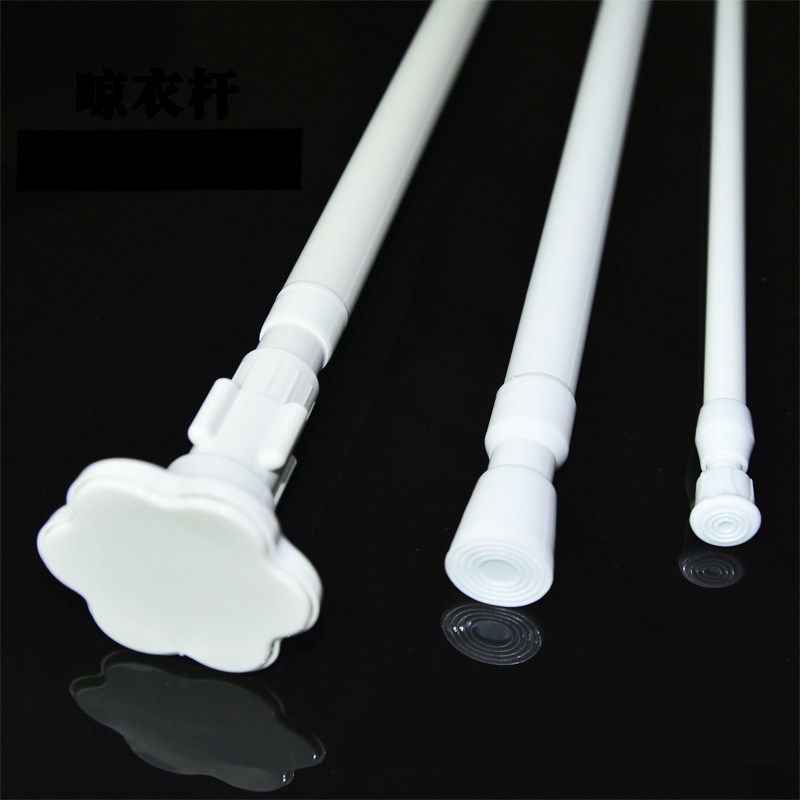 加厚安装窗帘伸缩杆阳台挂衣晾衣杆试衣间浴室门帘伸缩撑杆