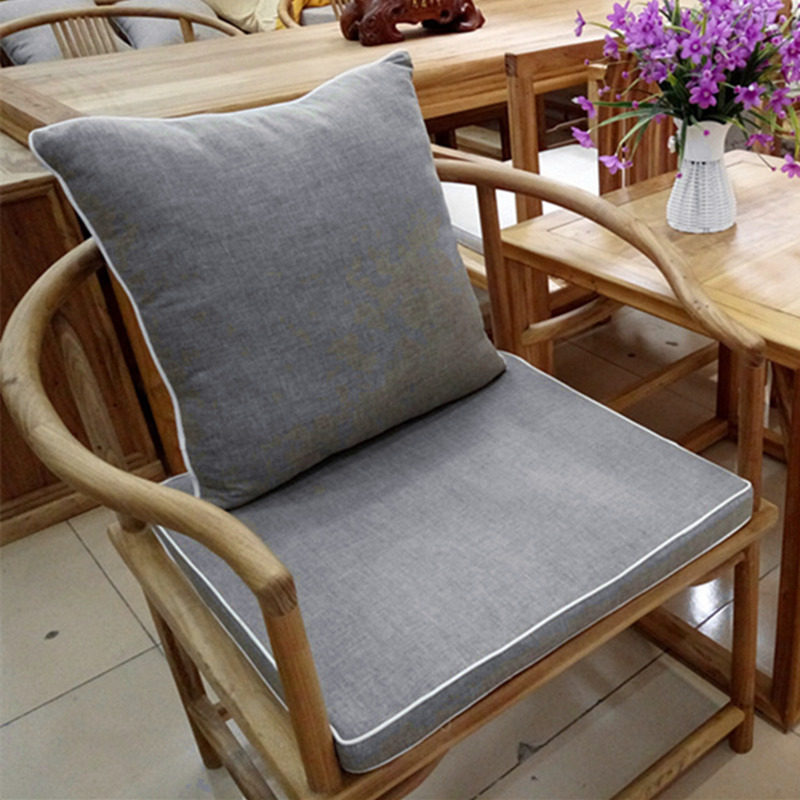 中式椅子坐垫坐垫亚麻坐垫茶椅垫坐垫餐椅垫海绵厚椰棕白灰,居家布艺,椅垫,淘宝优惠券,粉丝福利购,淘宝优惠卷