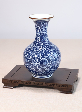 黑檀实木底座客厅摆件香薰花瓶茶具酒坛木质托架