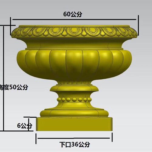 别墅花盆圆花盆欧料模具塑式花盆具模水泥花盆模具GRC水泥构件