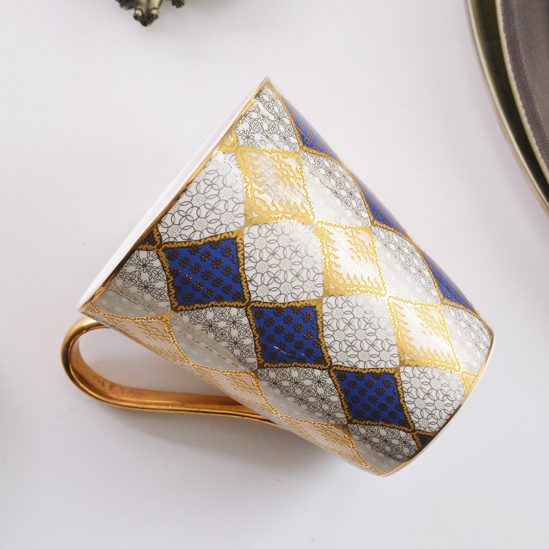 轻奢风骨瓷杯家用时尚大号咖啡杯早餐杯个性易清洗