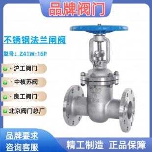 中核苏阀/北京阀门总厂/上海沪工 精工不锈钢钢法兰闸阀Z41W-16P