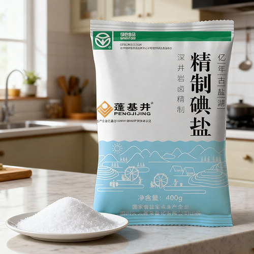 四川家用食用盐400g加碘盐精制深井盐食盐矿盐细盐炒菜盐巴袋装