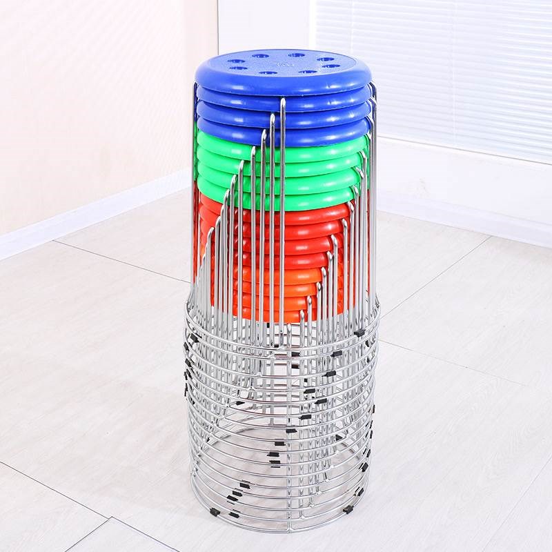 塑料套凳时尚圆凳子家用餐凳折叠凳子椅子八孔凳方凳皮凳单价