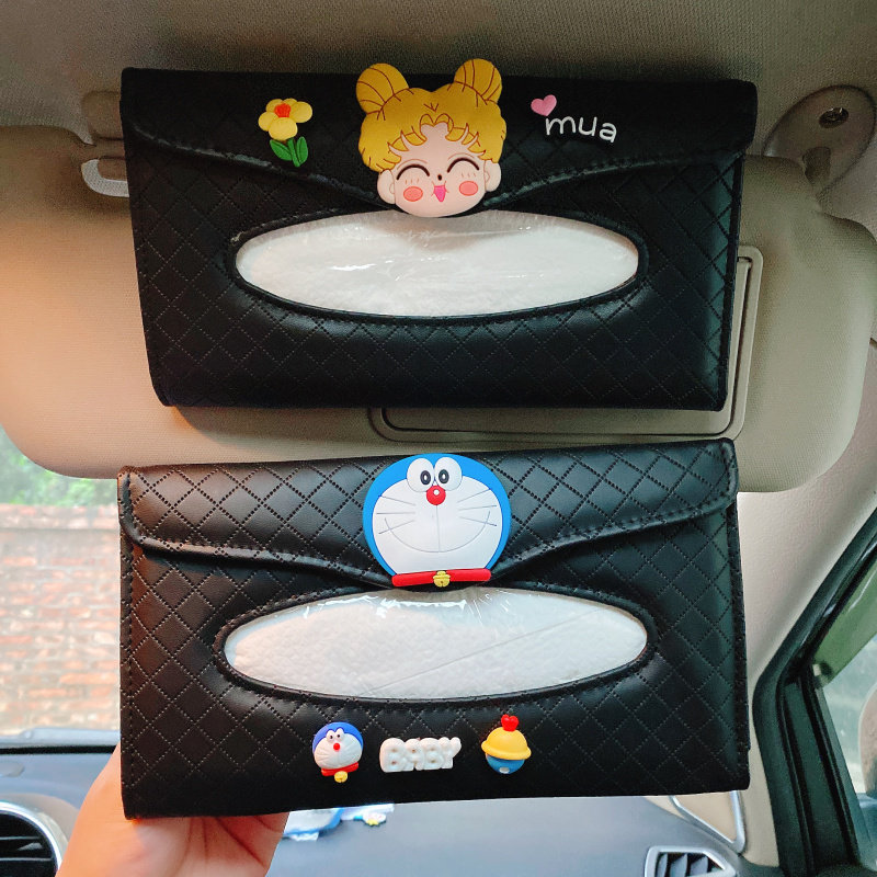 车载纸巾盒挂式创意遮阳板车用内饰抽纸巾盒装饰汽车用品实用大全