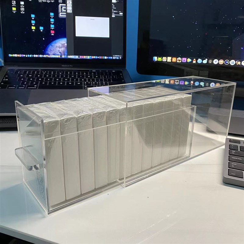 副透明抽屉式亚克力牌收藏收纳展示条形盒花切礼品道具