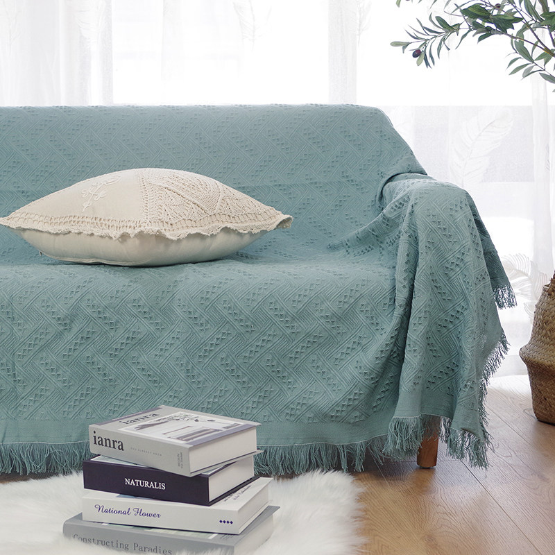 简约现纯子沙发套活性染色沙发巾全盖沙发毯网红,居家布艺,沙发套,淘宝优惠券,粉丝福利购,淘宝优惠卷