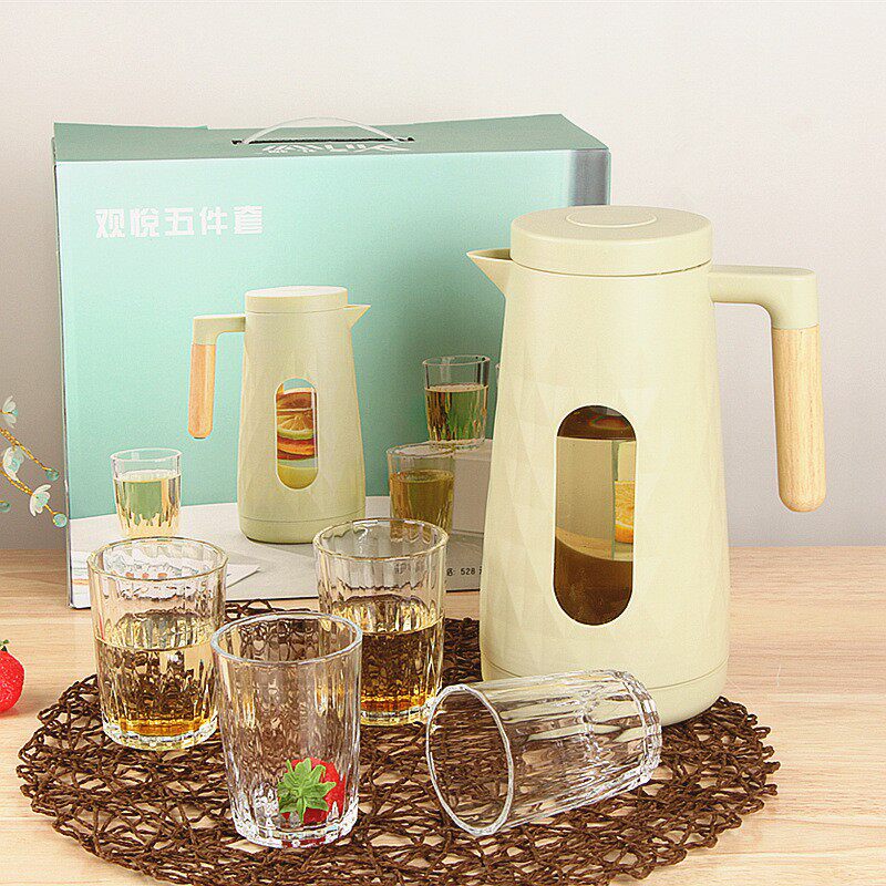 冷水壶家用玻璃凉白开水杯果汁壶耐高温大容量冰箱泡茶壶8L储水壶