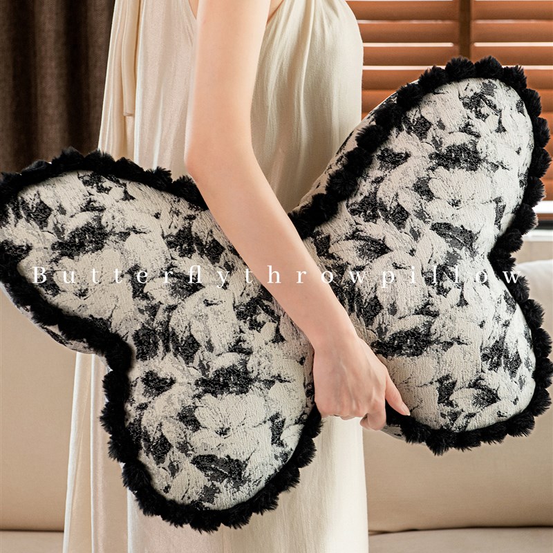 创意蝴蝶抱枕靠背垫床头靠枕沙发垫腰枕四季通用装饰抱