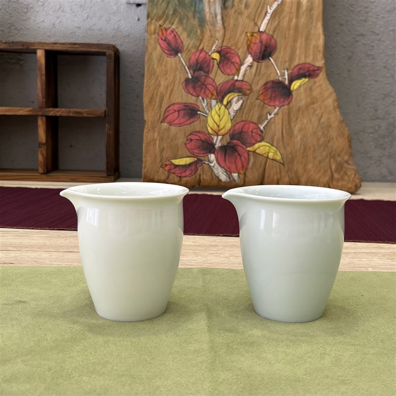 陶瓷公道杯分茶白瓷功夫茶具分茶器茶海泡茶匀茶杯断水倒茶器