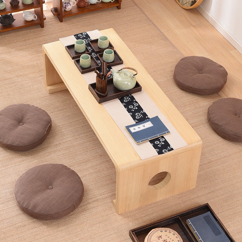 仿古实木榻榻米茶几飘窗桌日式阳台小桌窗台矮桌地台炕桌国学桌