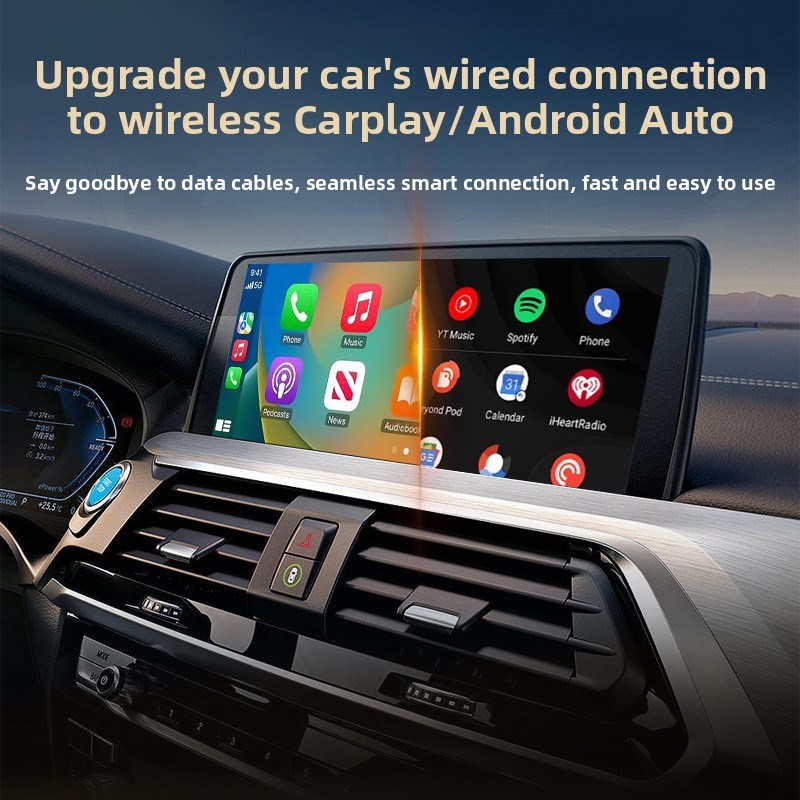 车载无线车载播放盒安卓车载播放模块二合一车载播放盒
