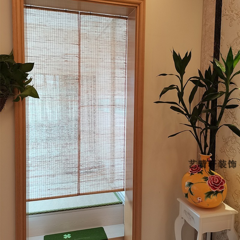 艺晴轩挂帘中式透光门帘转运帘苎麻门帘日式隔断挂帘过道门帘