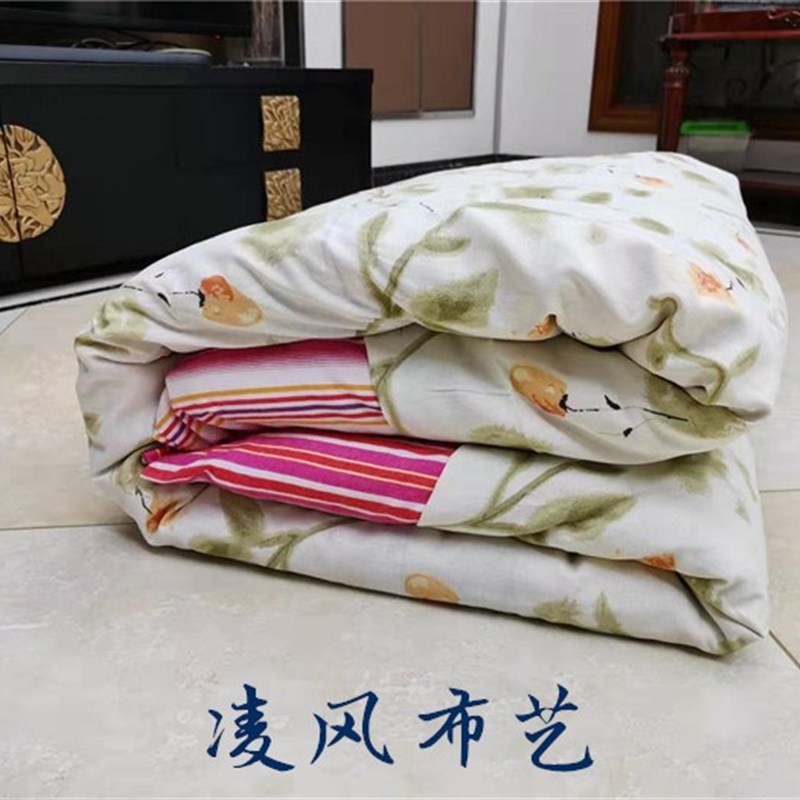 蝴蝶牡丹青花瓷饭店民宿俗气老土洋布红拼条面料抱枕被褥子