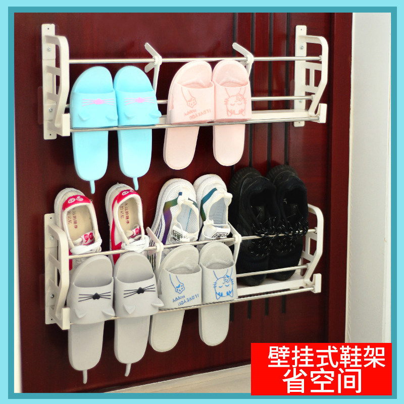 家用门后挂式鞋架防盗门门上壁挂免钉鞋柜门口简易收纳,收纳整理,整理架/置物架/收纳架,淘宝优惠券,粉丝福利购,淘宝优惠卷