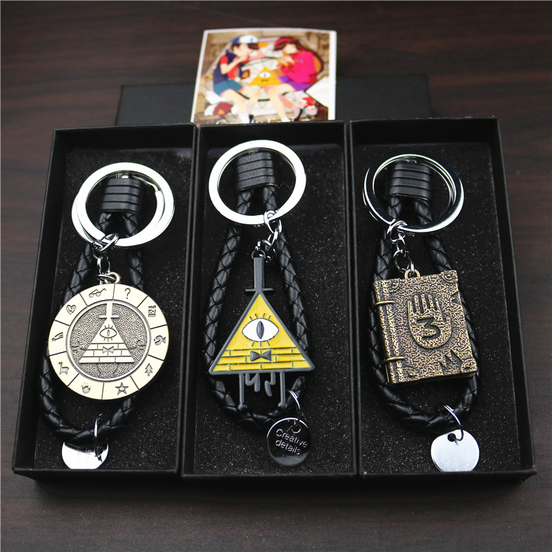 怪诞小镇比尔玉米片圈链金属挂件男女学生书挂饰品礼