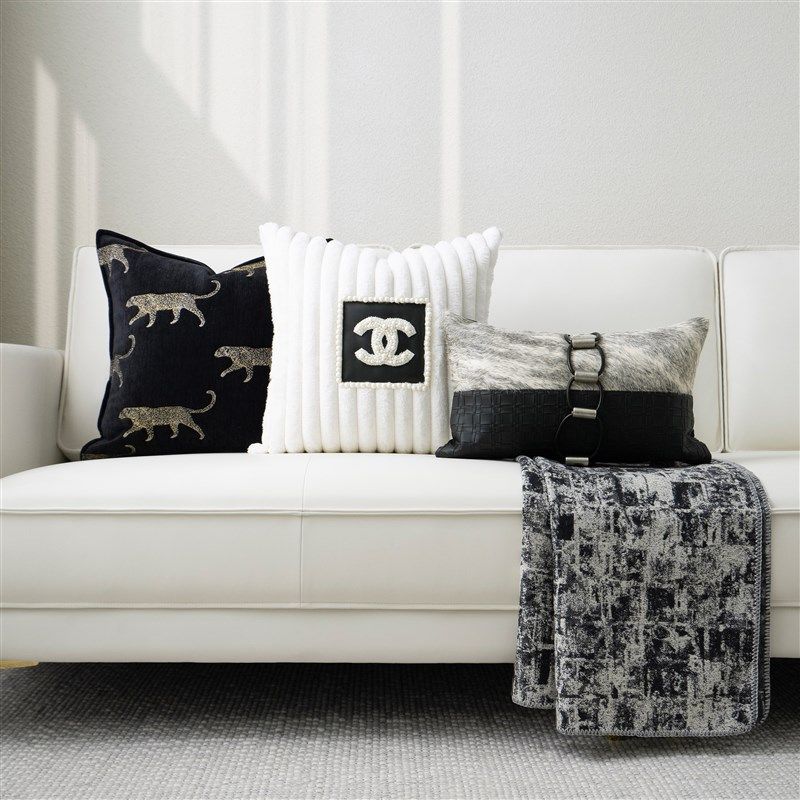 元熙壹品【轻奢】黑白色客厅沙发抱枕展厅样板房床上靠垫酒店靠枕,居家布艺,靠垫/抱枕,淘宝优惠券,粉丝福利购,淘宝优惠卷