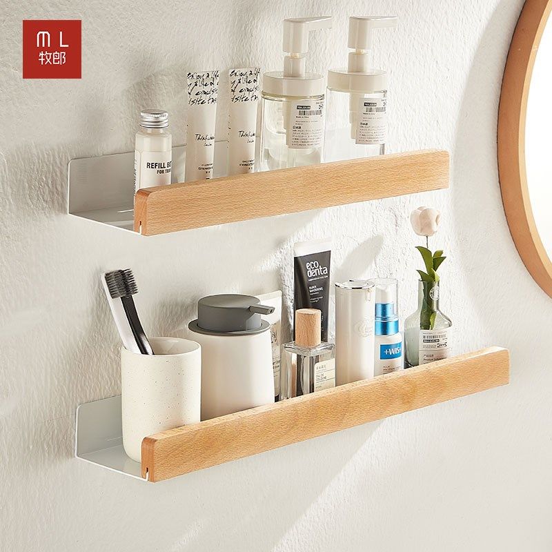卫生间洗手间浴室墙上壁挂式台实木收纳架子,家庭/个人清洁工具,卷纸器/纸巾架,淘宝优惠券,粉丝福利购,淘宝优惠卷