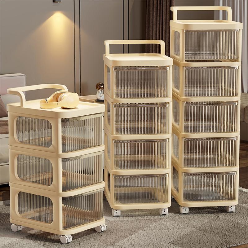 抽屉式文具收纳柜可移动夹缝收纳柜桌下文件柜学生储物盒