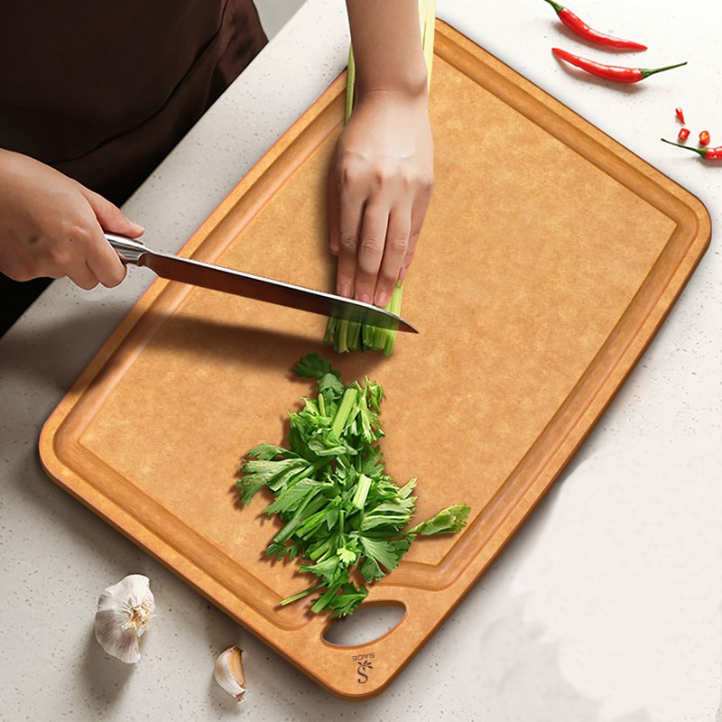 SAGE菜板实木砧板家用厨房辅食切菜板凹槽款不易发霉