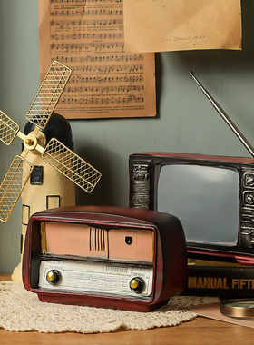 复古陈列小摆件咖啡厅酒吧店铺装饰品留声机创意欧式家居摆设