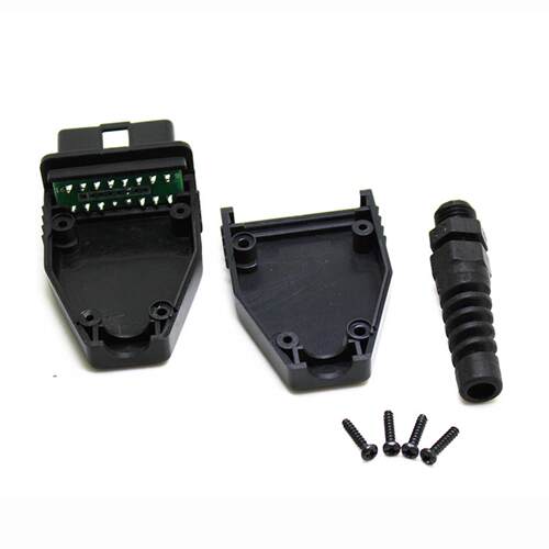 汽车OBD2 16针 Connector 连接公头 OBD外壳 带插头+壳+SR+螺丝