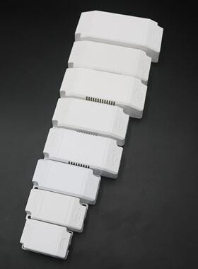 现货电源驱动外壳PC阻燃灌胶防水盒免螺丝白色塑料方形led电源盒