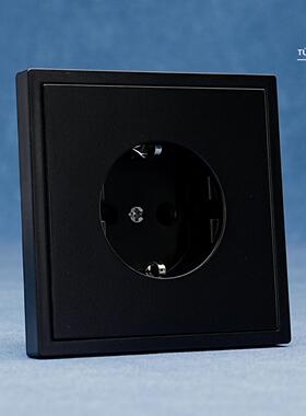 TUV欧规插座wall socket黑色16A 250V欧标墙壁插座开关switch