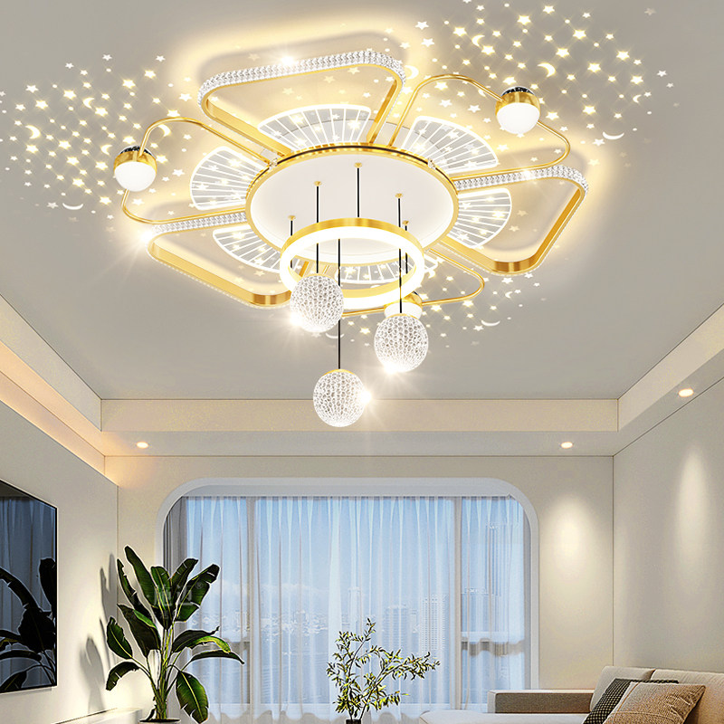 客厅吸顶灯简约现代大气2025新款主卧室轻奢高端中山灯具全屋组合