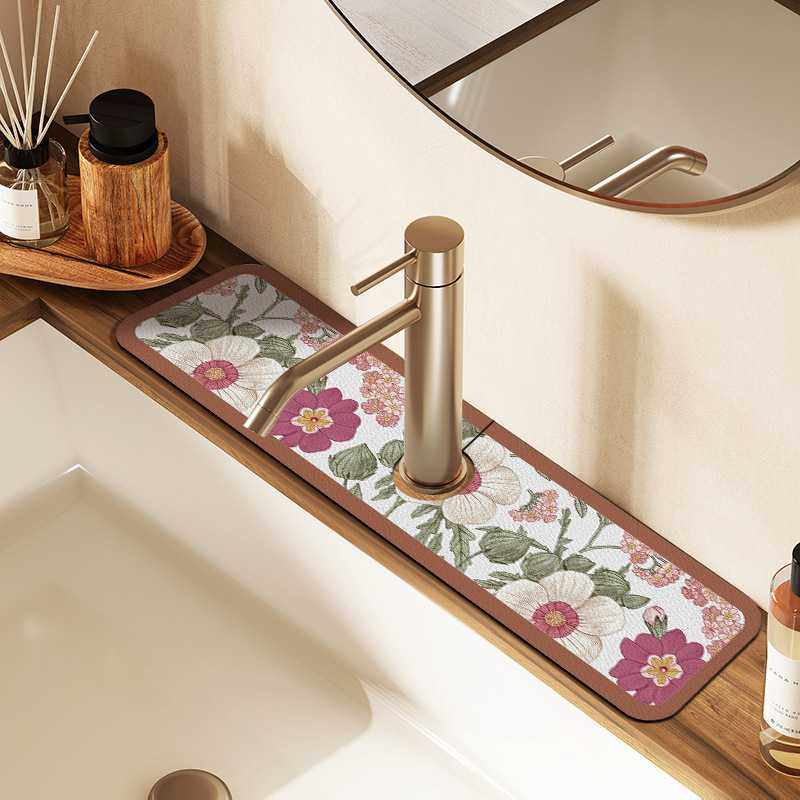 xyt美式复古风厨房台面洗手池防溅垫浴室洗手间水龙头垫窄吸水垫,居家布艺,餐垫,淘宝优惠券,粉丝福利购,淘宝优惠卷