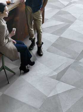 几何工业风北欧水泥砖600x600客厅防滑地板砖灰色卧室仿古地砖