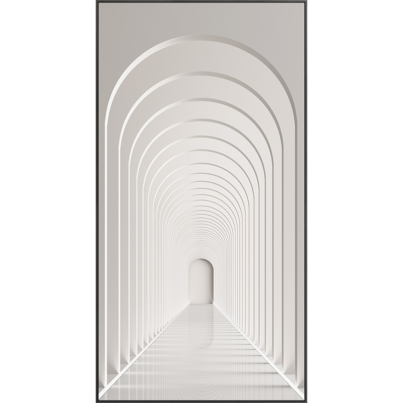 北欧玄关走廊装饰画建筑空间抽象过道背景墙挂画现代简约竖版壁画图片