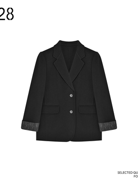 【雯雯】毛呢外套女羊绒大衣冬季新款设计师双面呢大衣8A51D677