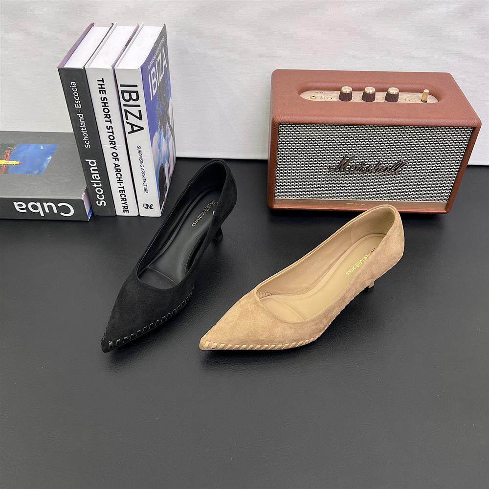 法式性感黑色高跟鞋女2026年春秋季新款时尚尖头细跟单鞋上班女鞋