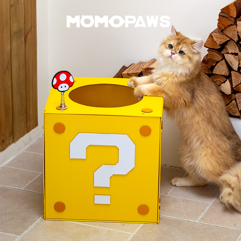 问号盒猫抓板猫窝猫箱猫盒耐抓瓦楞纸钻洞猫窝不掉屑猫咪用品玩具