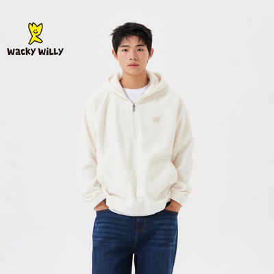 【韩国直邮】加绒半拉链连帽卫衣