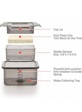Tofu Press Tofu Drainer 3-Layer Tofu Press Making Mold Built