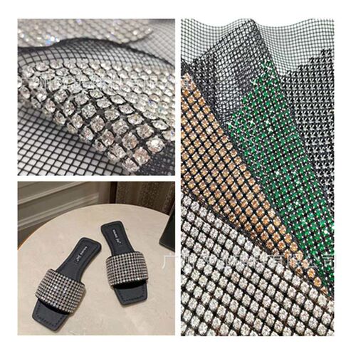 6mm black net drill A shoe upper flower shoe material access