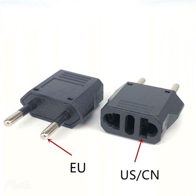 1pcs Power Plug Adapter US To EU Euro Europe Plug Power Plug