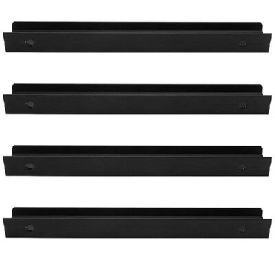 4PCS Black Door Seam Handle Wardrobe Cabinet Door Non-Punch