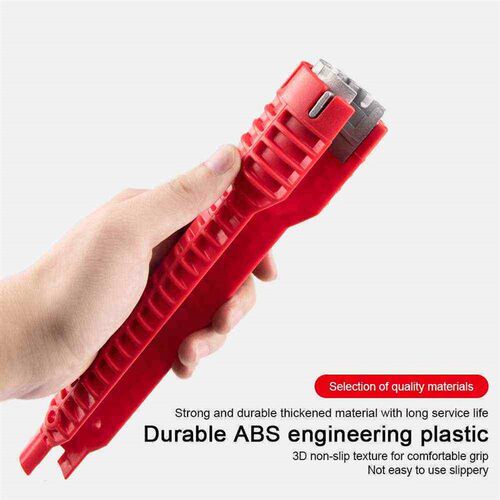 8 In 1 Flume Wrench Sink Faucet Key Plumbing Pipe Wrench